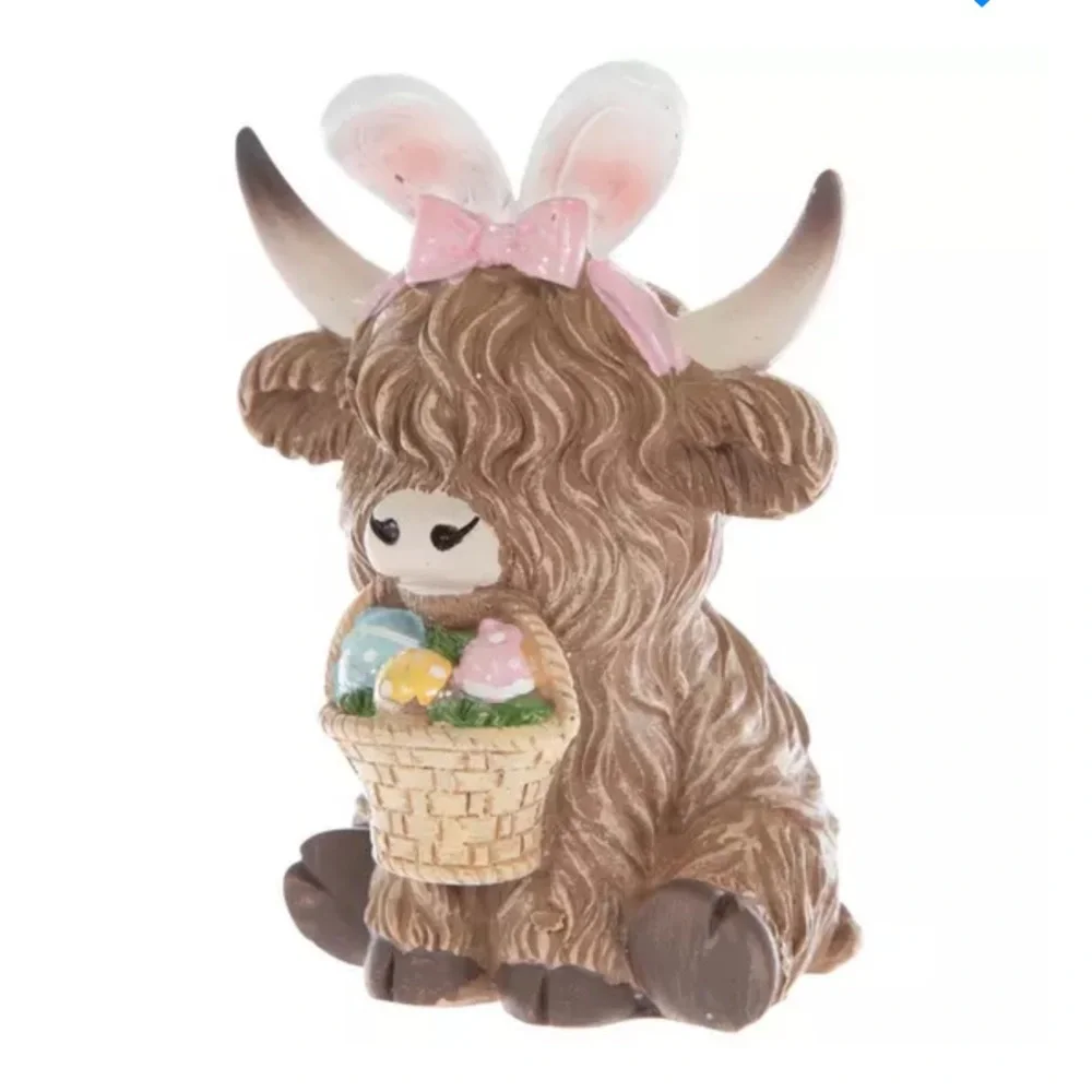 New! Adorable Highland Cow Easter Figurines Set from Hobby Lobby Spring 2026